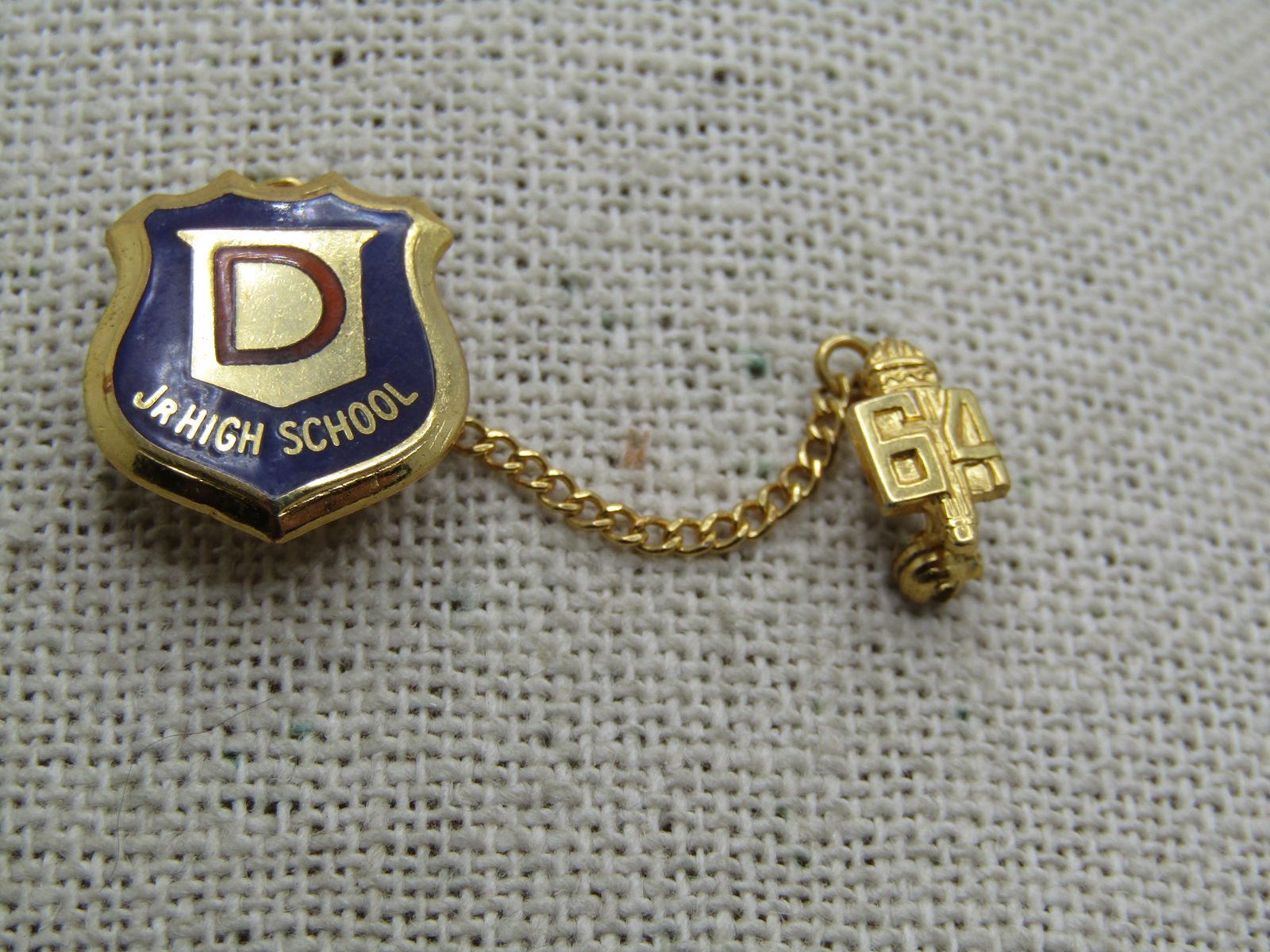 Vintage 1964 Danville Jr. High School Pin, 10kt G.F. - 2