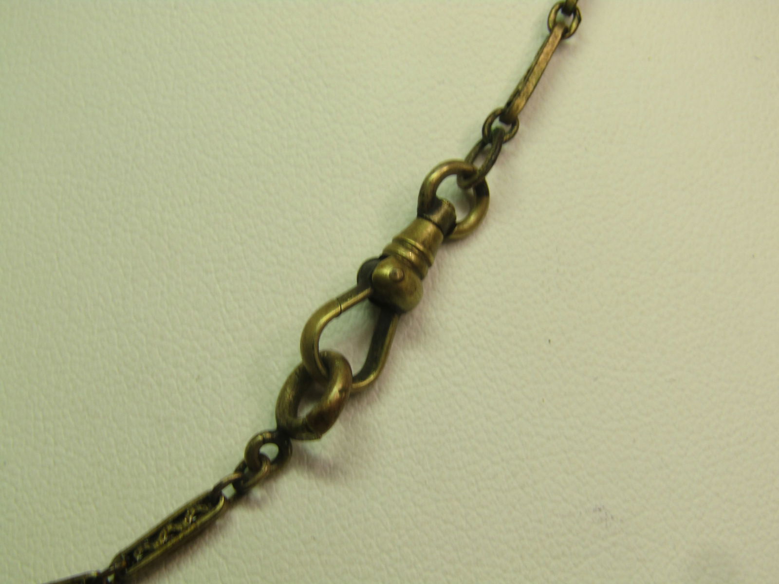 Antique 14kt G.F. Filigree Link Watch Chain, 14" 1800's-1910's, Signed - 3