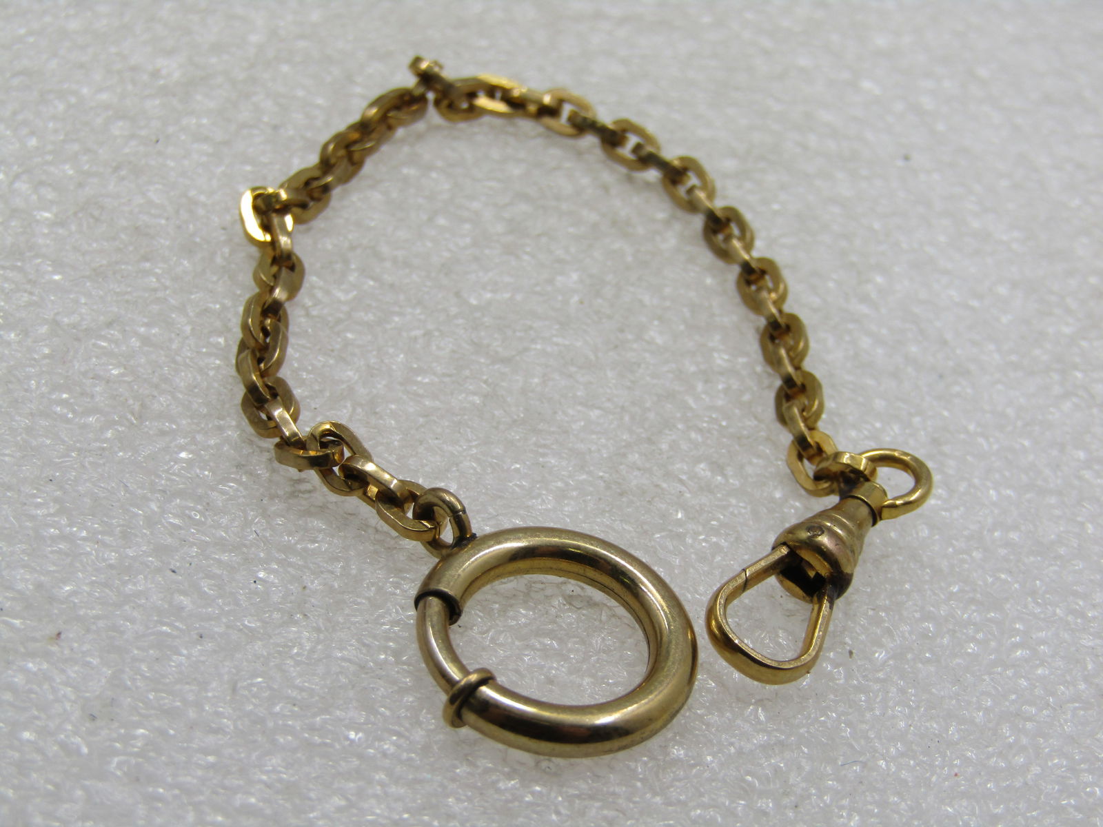 Vintage 10kt G.F. Watch Chain or Key Fob, 6" - 4