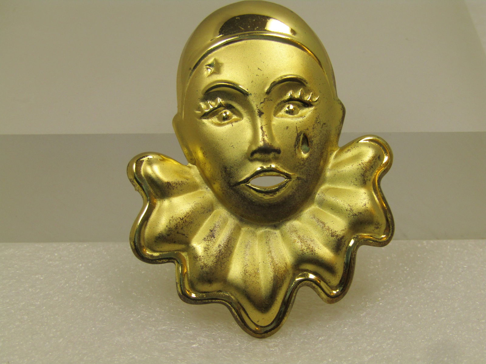 Vintage Clown with Tear (Pierrot) Brooch, 1980's - 2