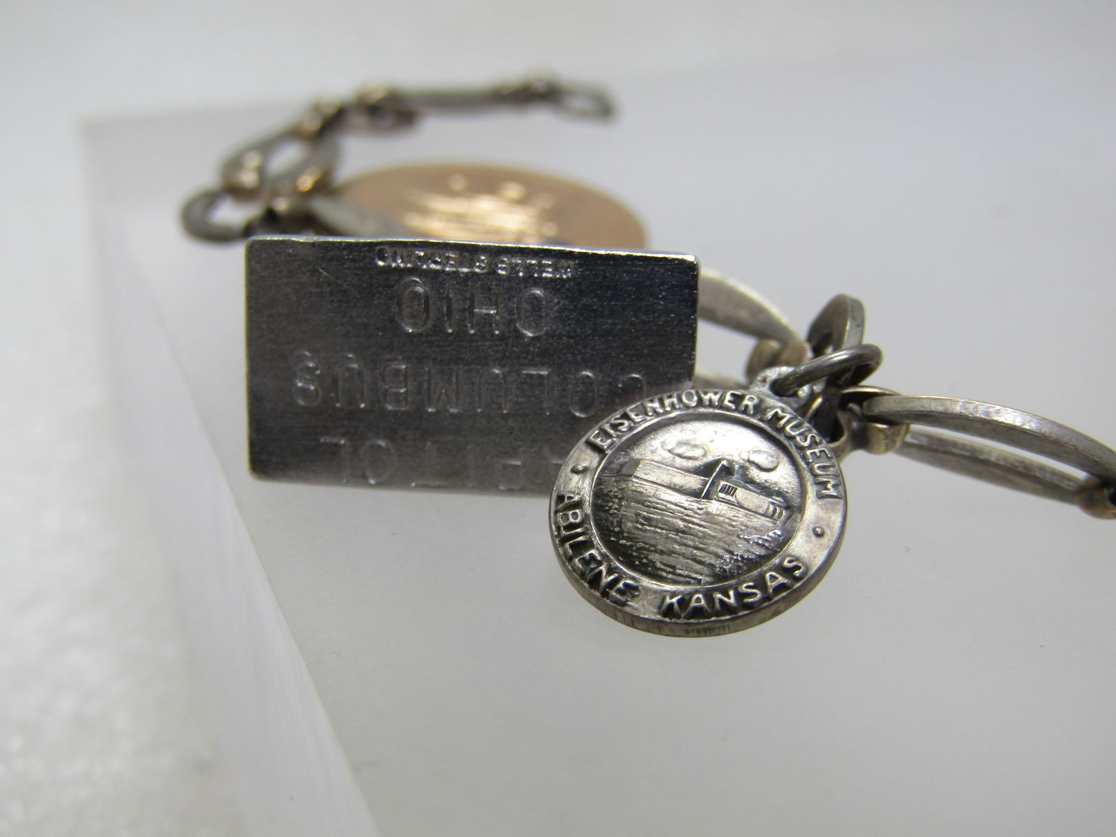 Vintage Sterling Charm Bracelet, 7.75: 6 Charms, 1960's, Some Signed - 3