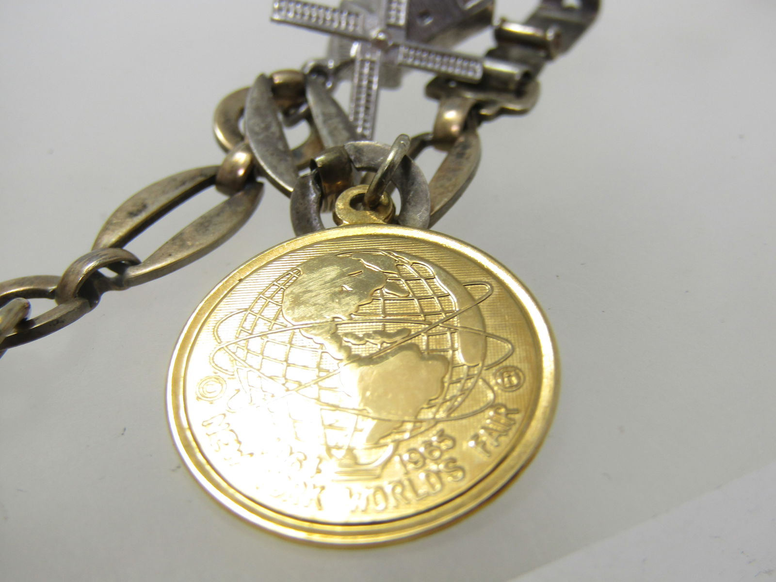 Vintage Sterling Charm Bracelet, 7.75: 6 Charms, 1960's, Some Signed - 4