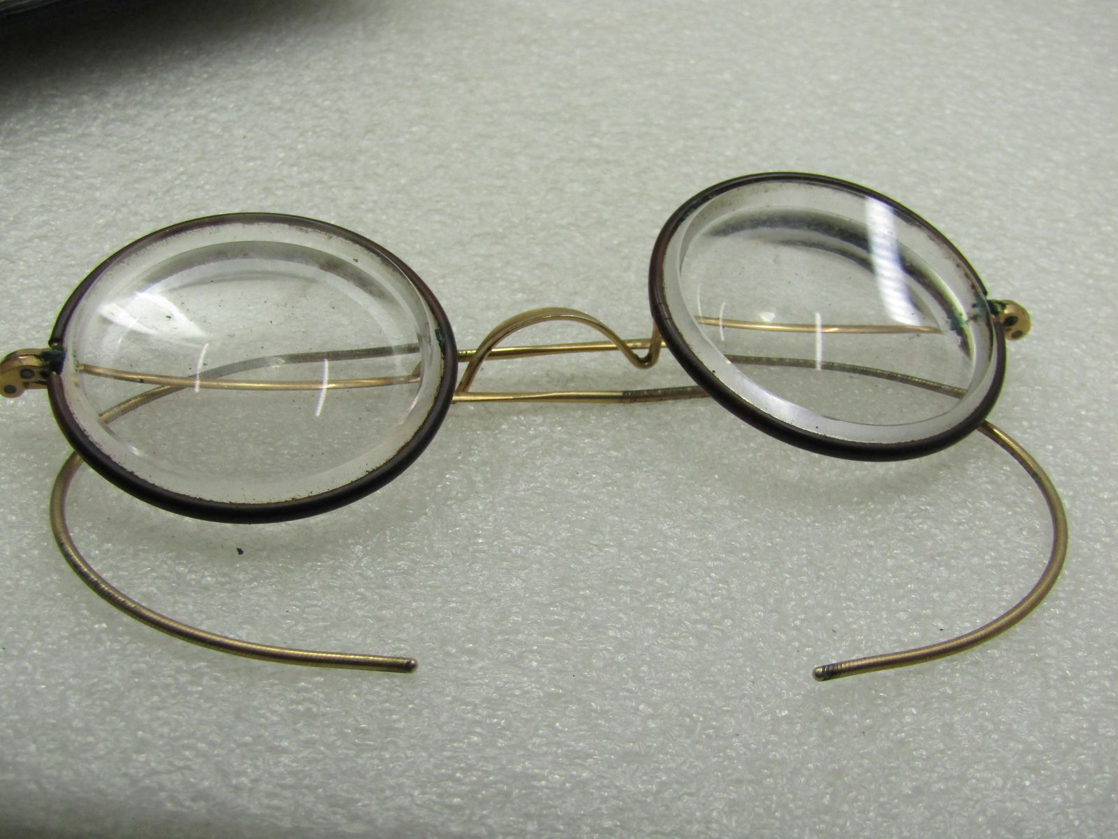 Vintage G.F. Shur-On Eye Glasses in Case, Very Thick, 4.5" - 4