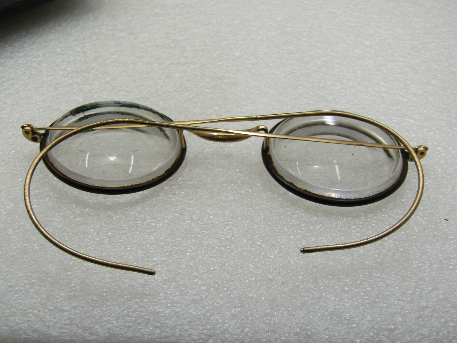 Vintage G.F. Shur-On Eye Glasses in Case, Very Thick, 4.5" - 5