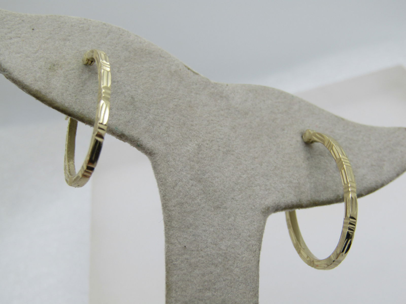 Vintage Sterling Vermeil Hoop Earrings, Pierced, 1980's-1990's - 3