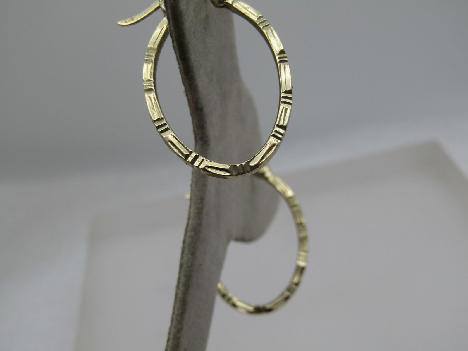 Vintage Sterling Vermeil Hoop Earrings, Pierced, 1980's-1990's - 4