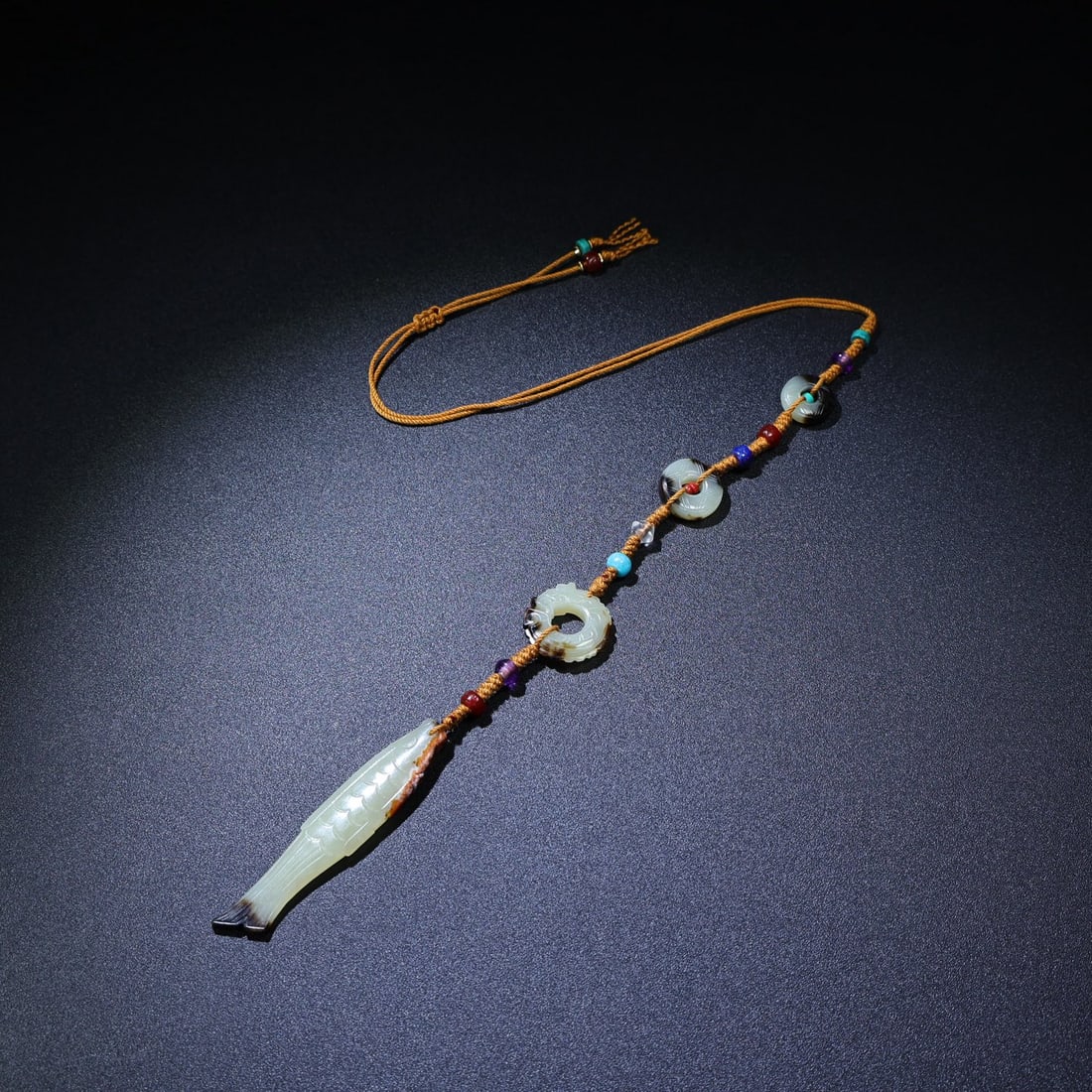 Old Chinese Hetian Jade,lapis lazuli,agate,crystal Pendant - 2