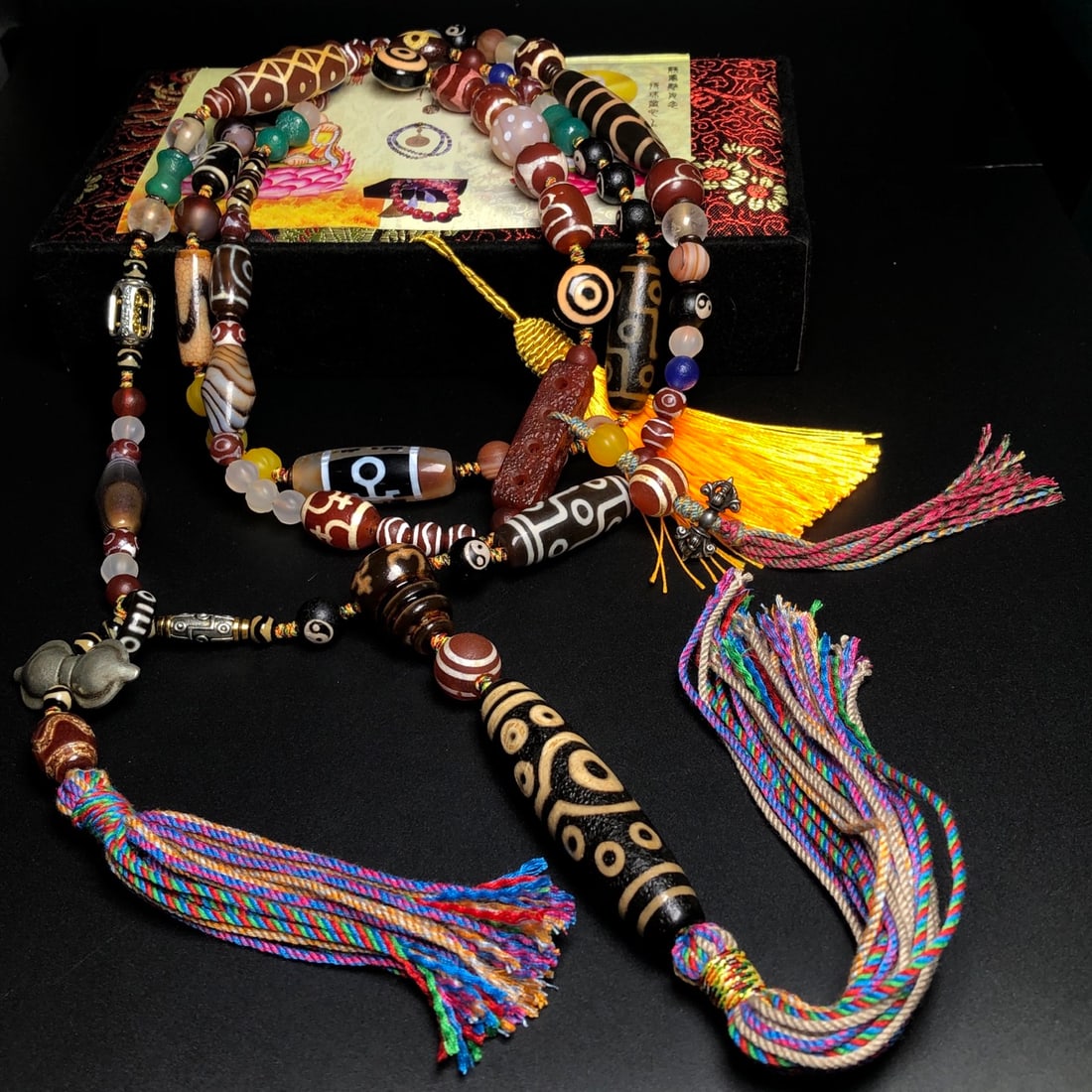 Hand knitting Tibetan DZI Agate Necklace - 3