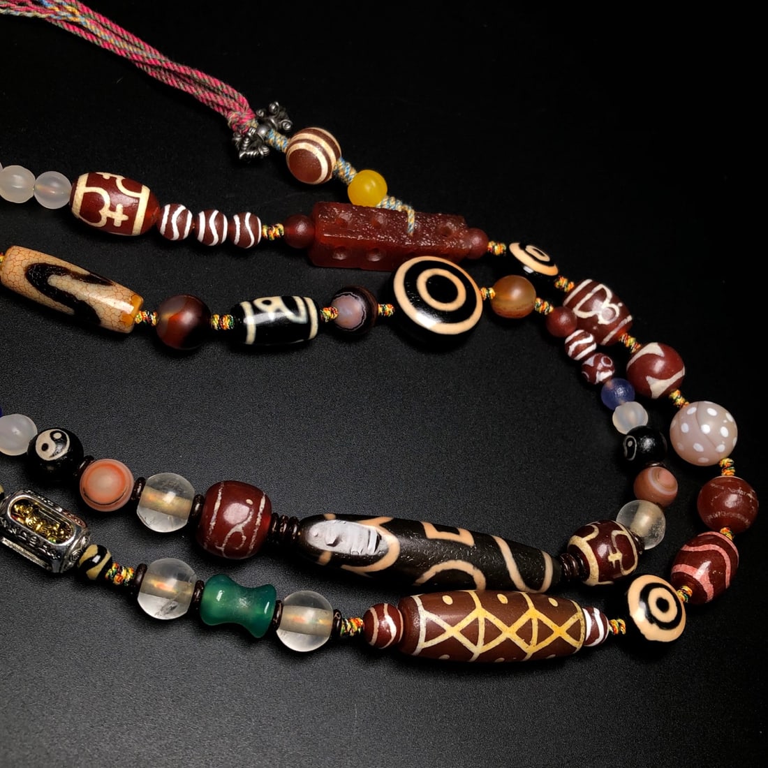 Hand knitting Tibetan DZI Agate Necklace - 5
