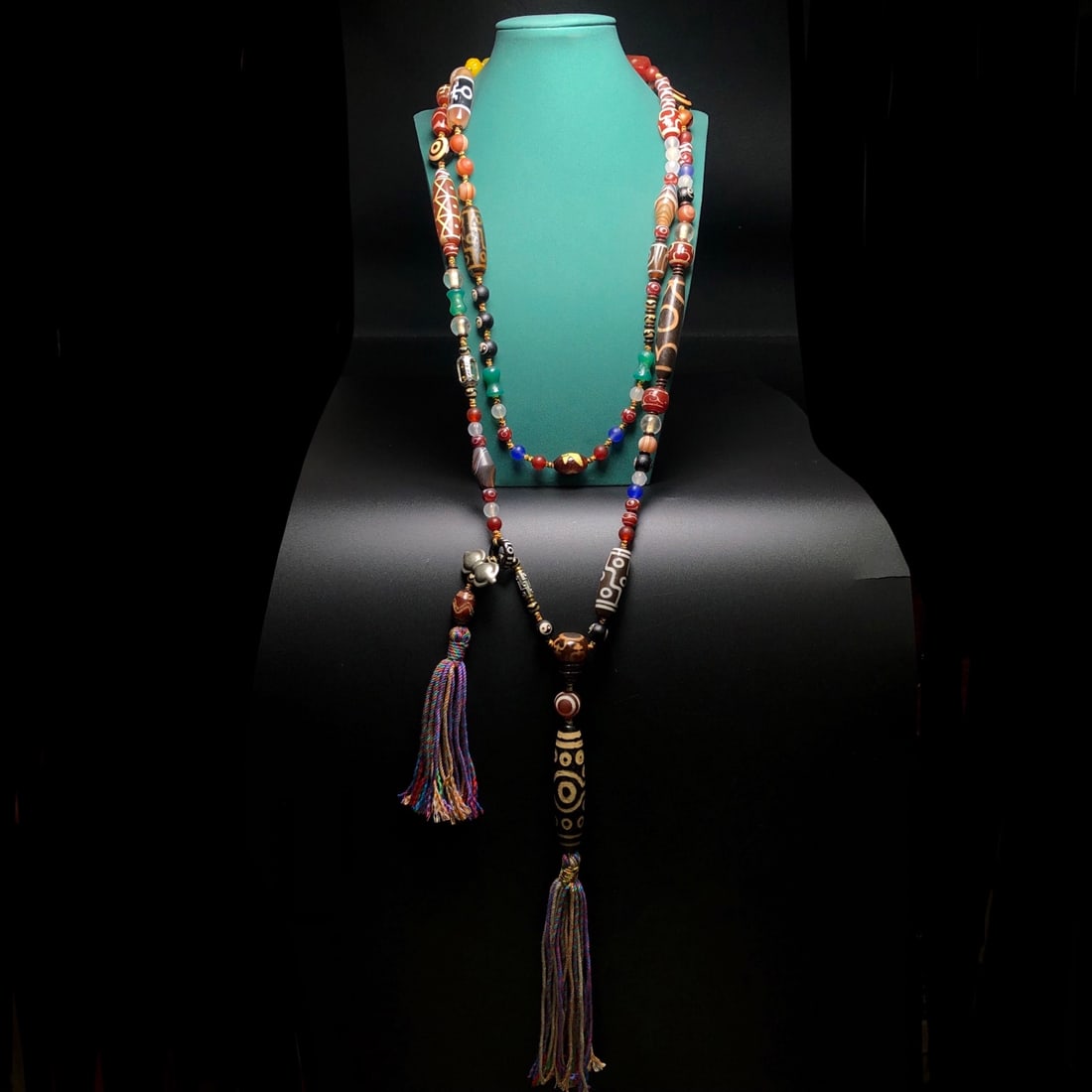 Hand knitting Tibetan DZI Agate Necklace - 9