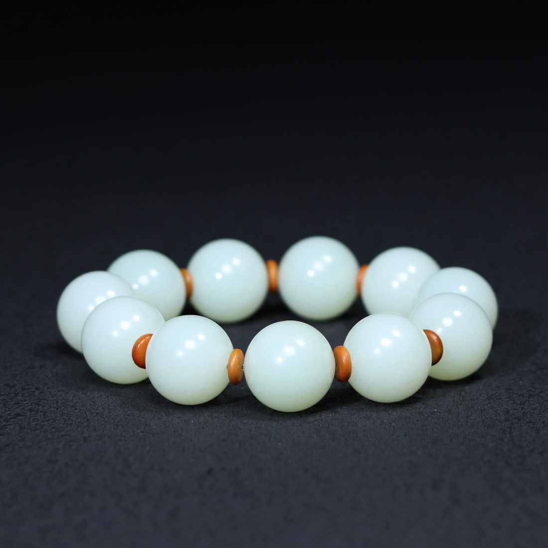 Superb Chinese Hetian Jade Beads Hand Chain (1 of 9)