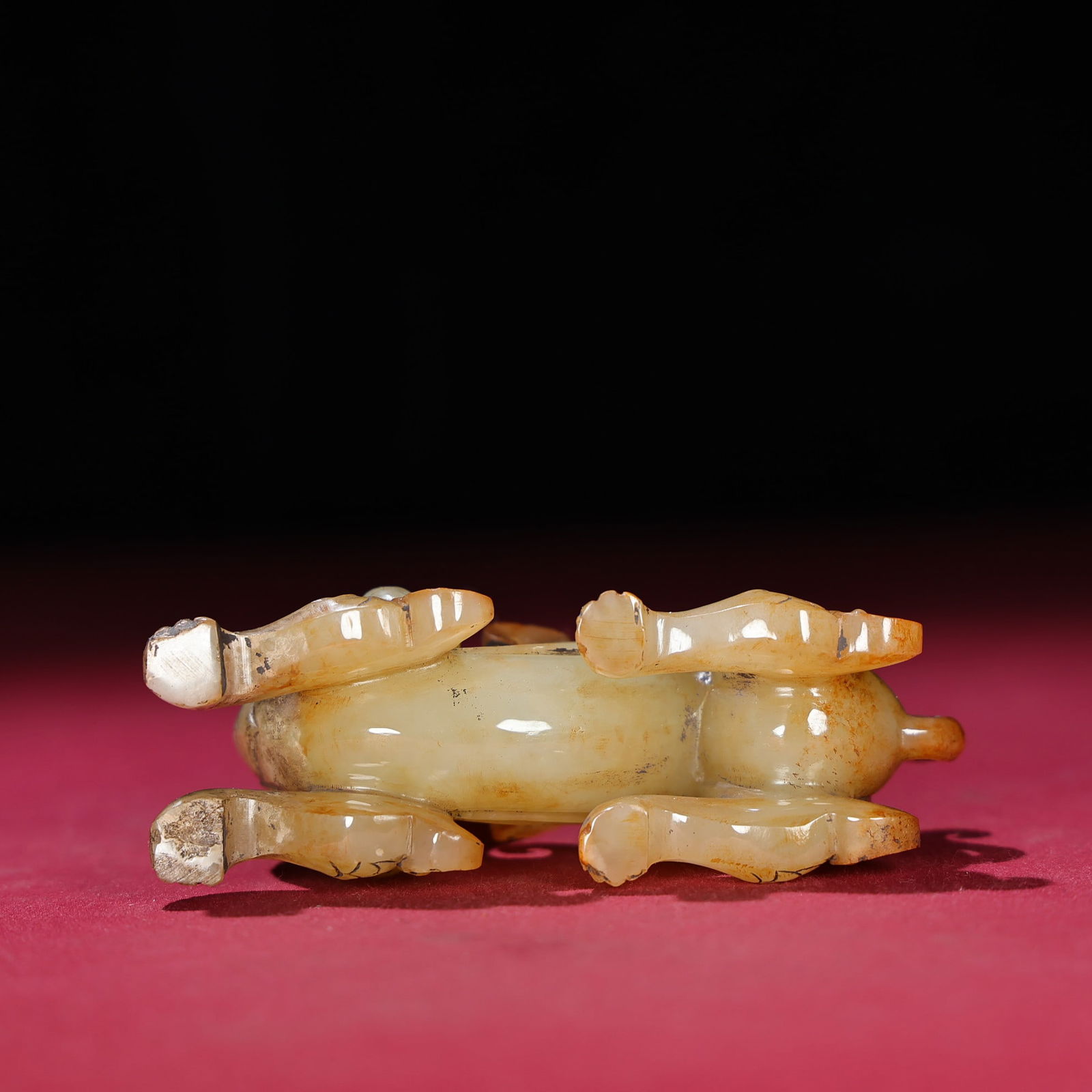 Old Chinese Hetian Jade Dragon Statue - 8