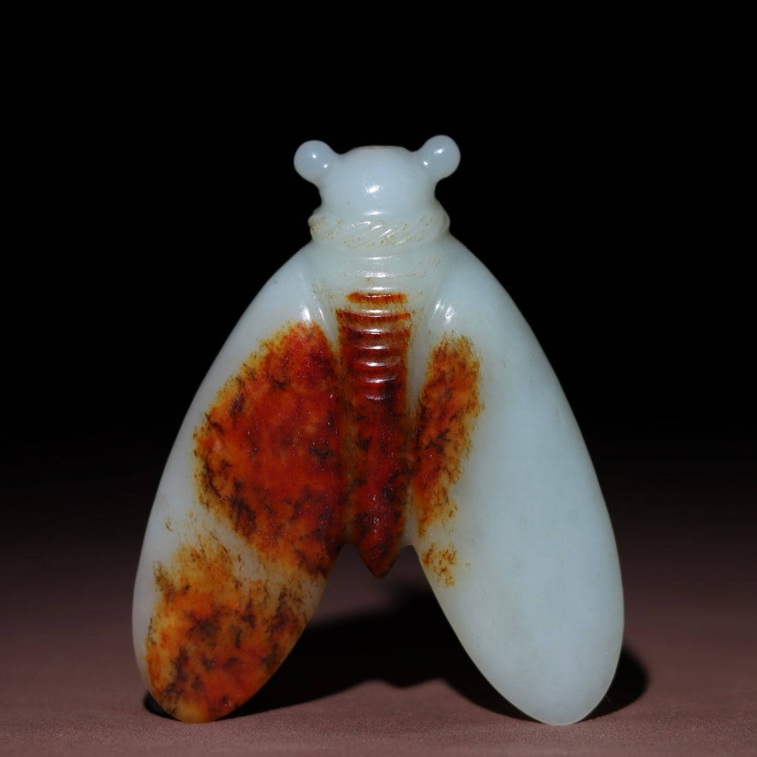 Old Chinese Hetian Jade Cicada Pendant (1 of 6)