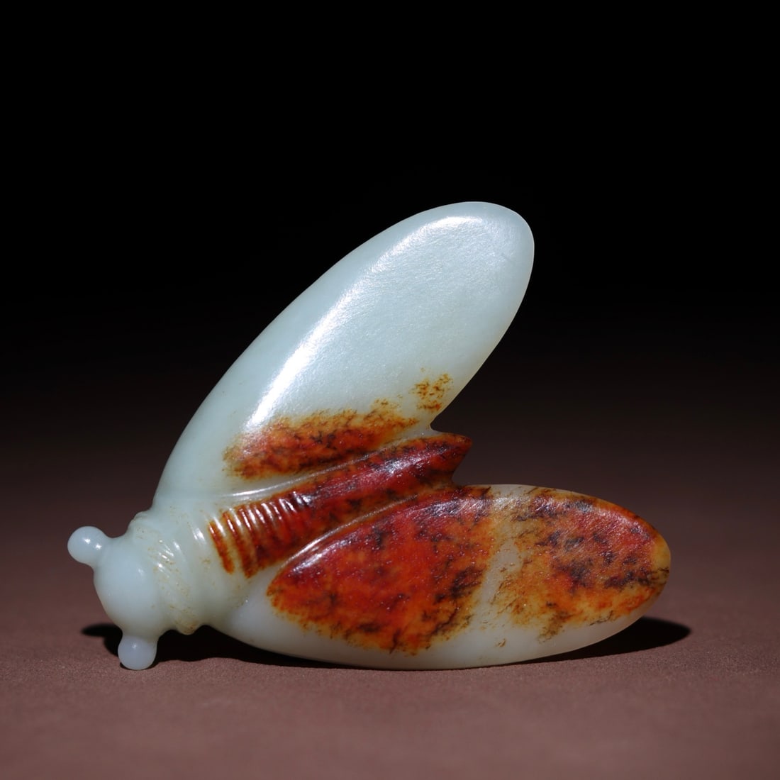 Old Chinese Hetian Jade Cicada Pendant - 3