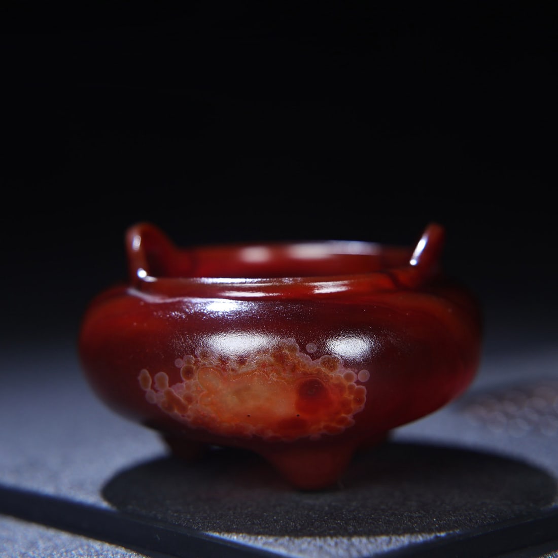 Chinese Red Agate Double Ear Incense Burner (1 of 9)