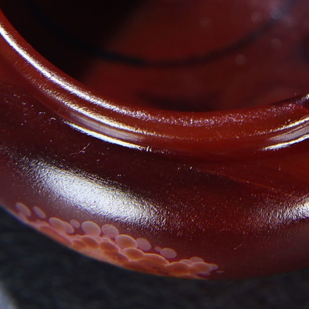 Chinese Red Agate Double Ear Incense Burner - 6