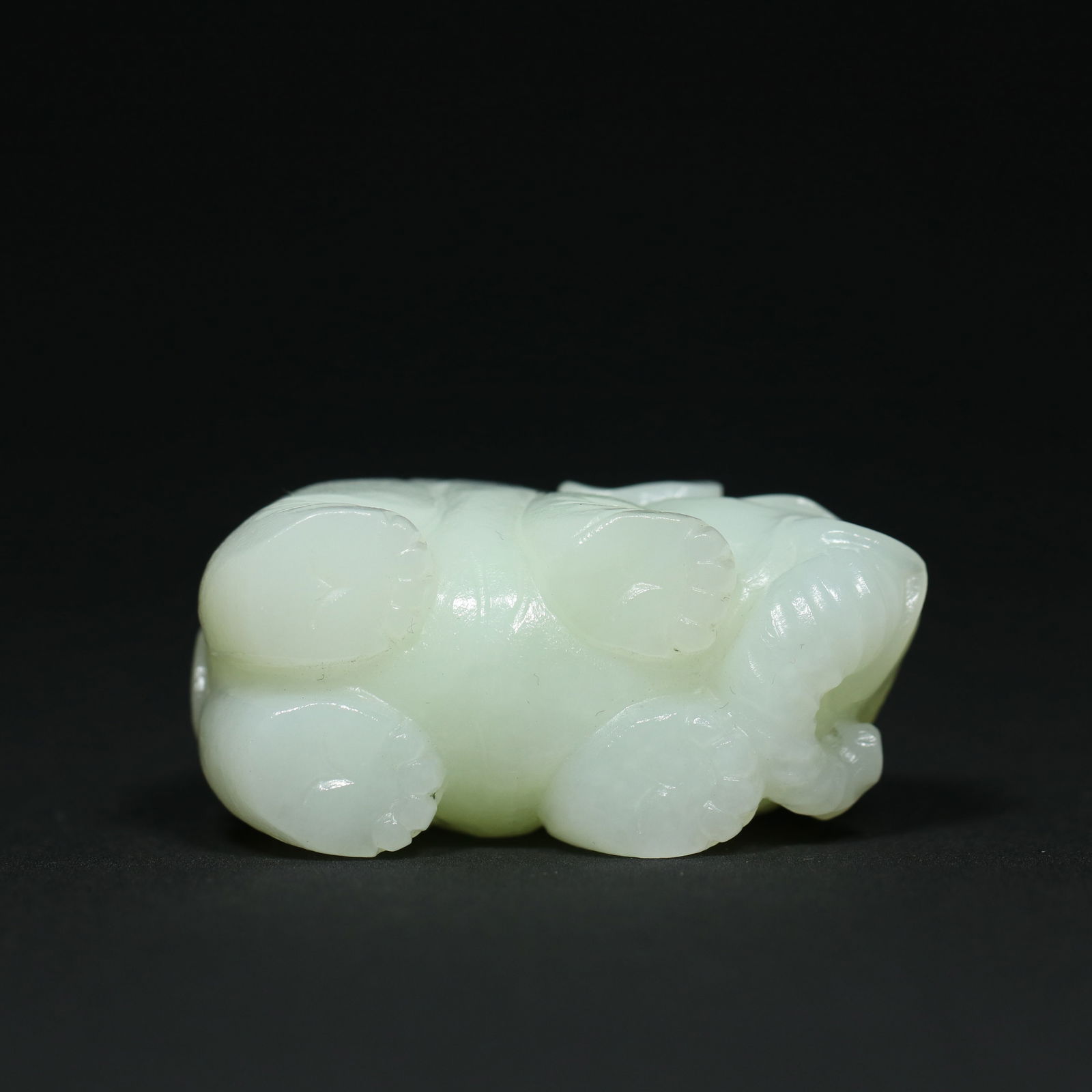 Chinese Hetian Jade Elephant & Kid Statue - 3