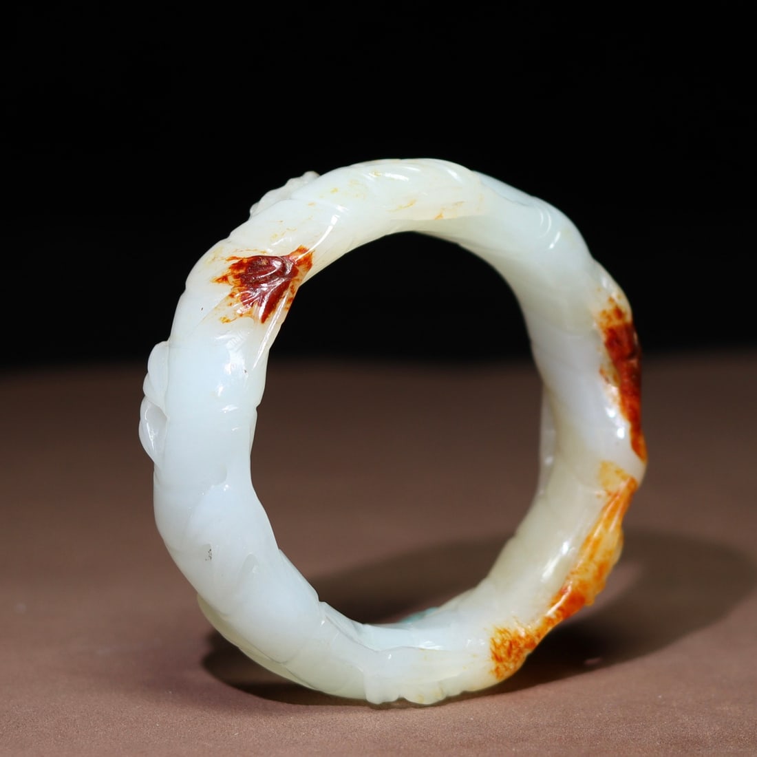 Inside Diameter 57mm Chinese Hetian Jade Bamboo Bracelet (1 of 9)