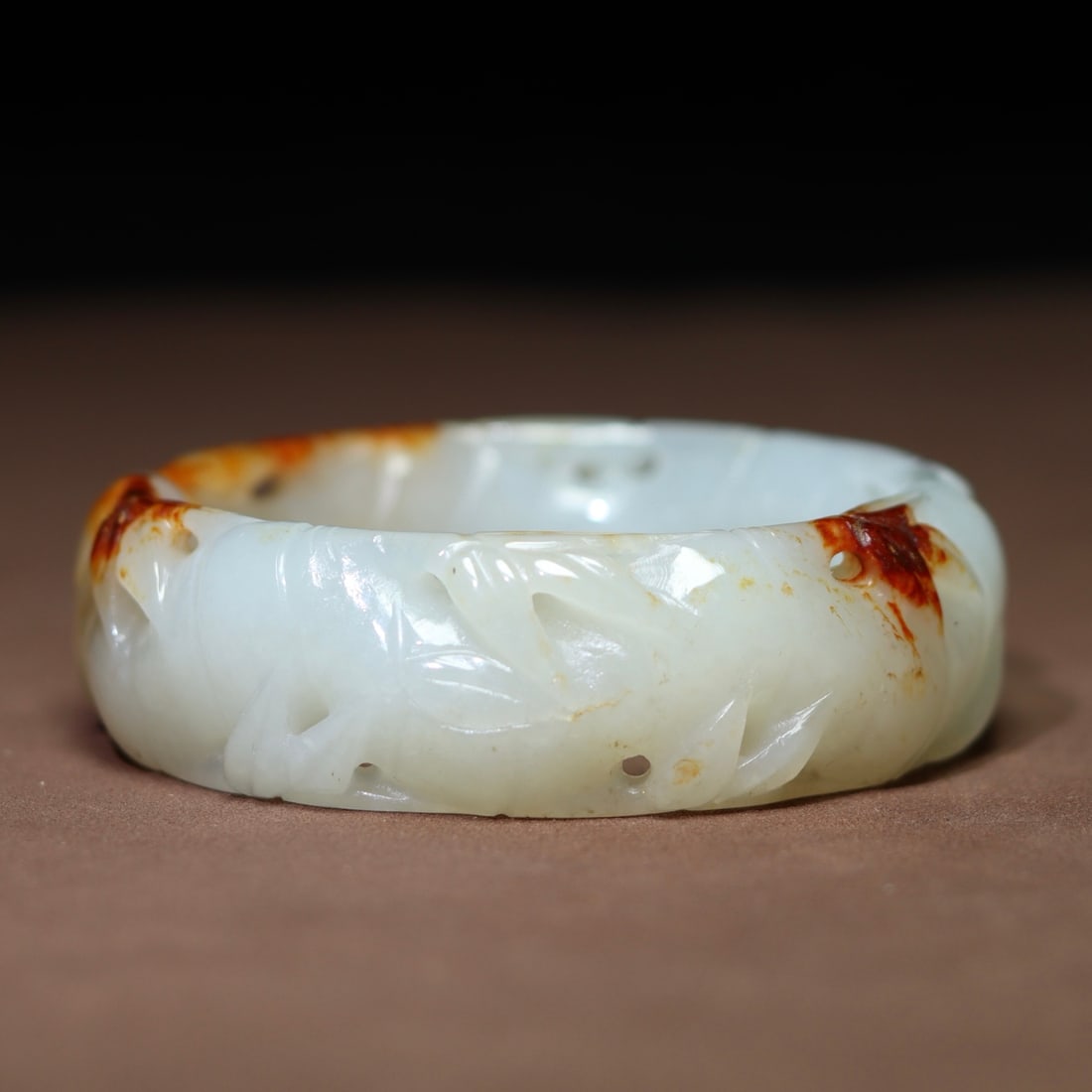 Inside Diameter 57mm Chinese Hetian Jade Bamboo Bracelet - 3
