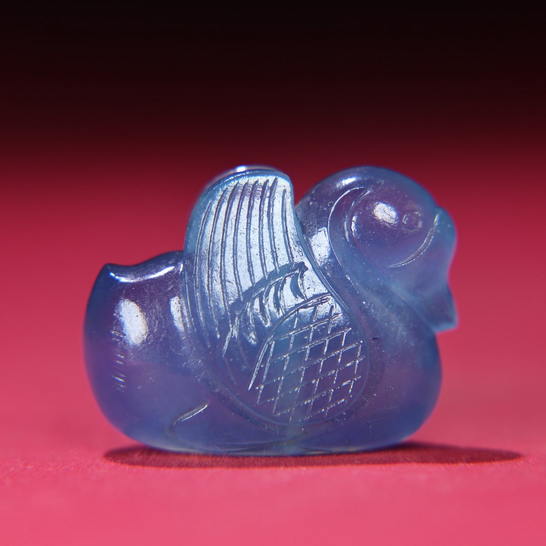 Natural Aquamarine Goose Pendant - 4