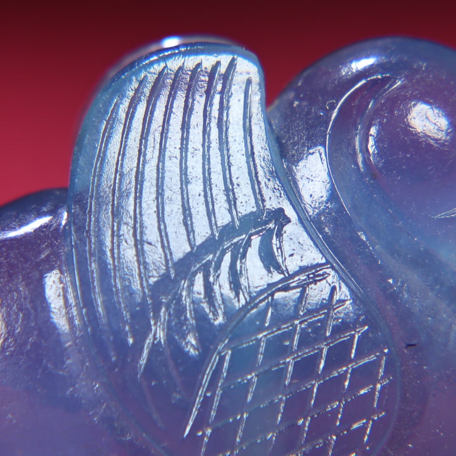 Natural Aquamarine Goose Pendant - 5