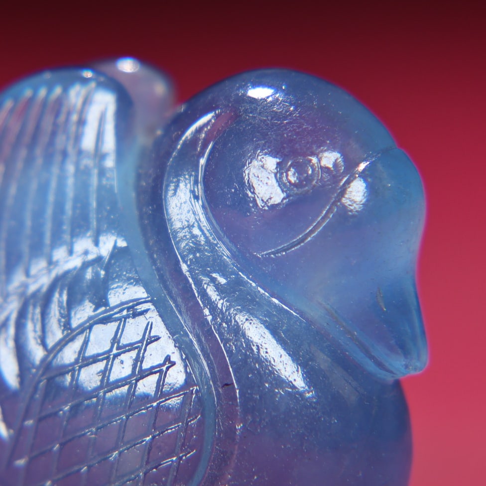 Natural Aquamarine Goose Pendant - 7