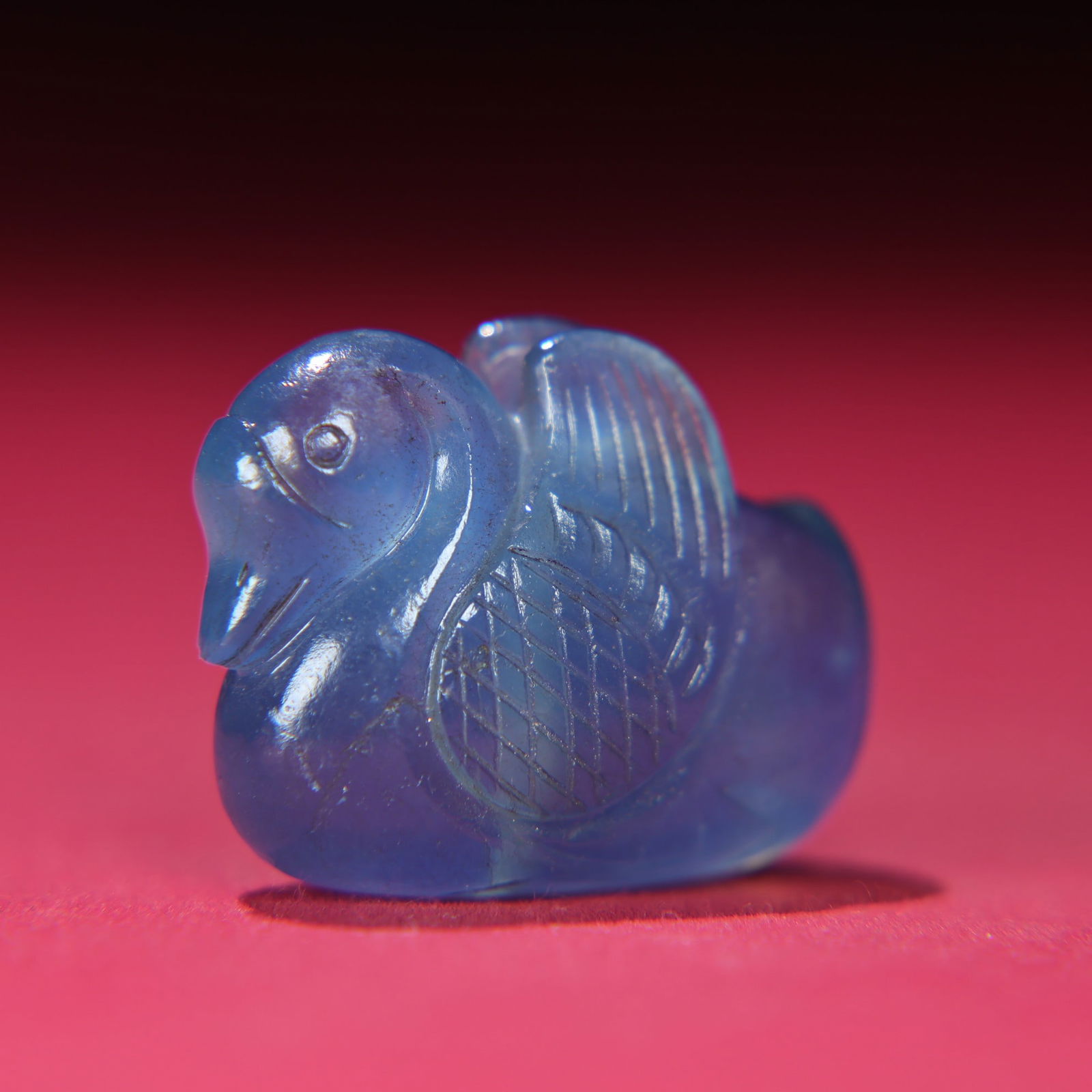 Natural Aquamarine Goose Pendant - 8