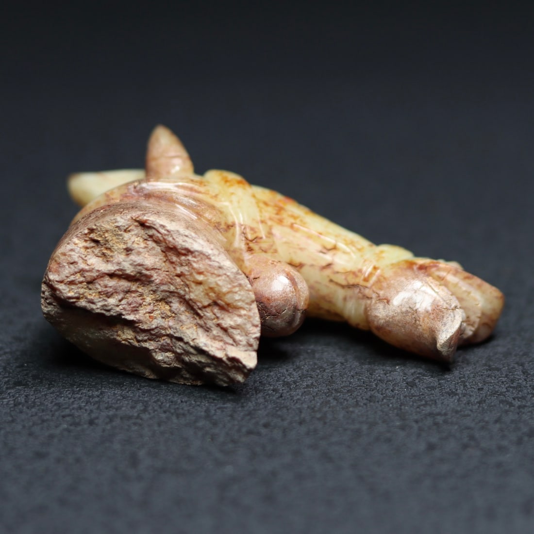 Old Chinese Hetian Jade Horse Head Statue - 9