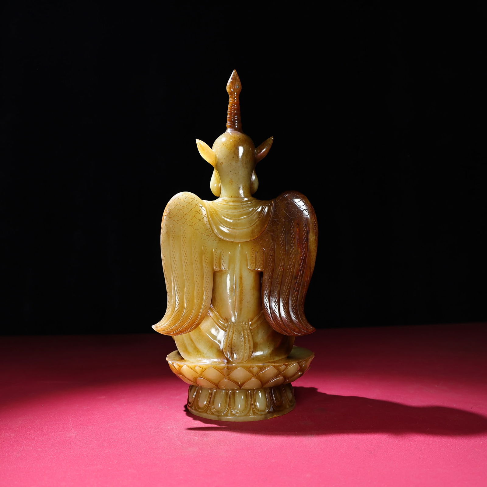 Chinese Qing Dynasty Hetian Jade Mythology Bird Statue - 6