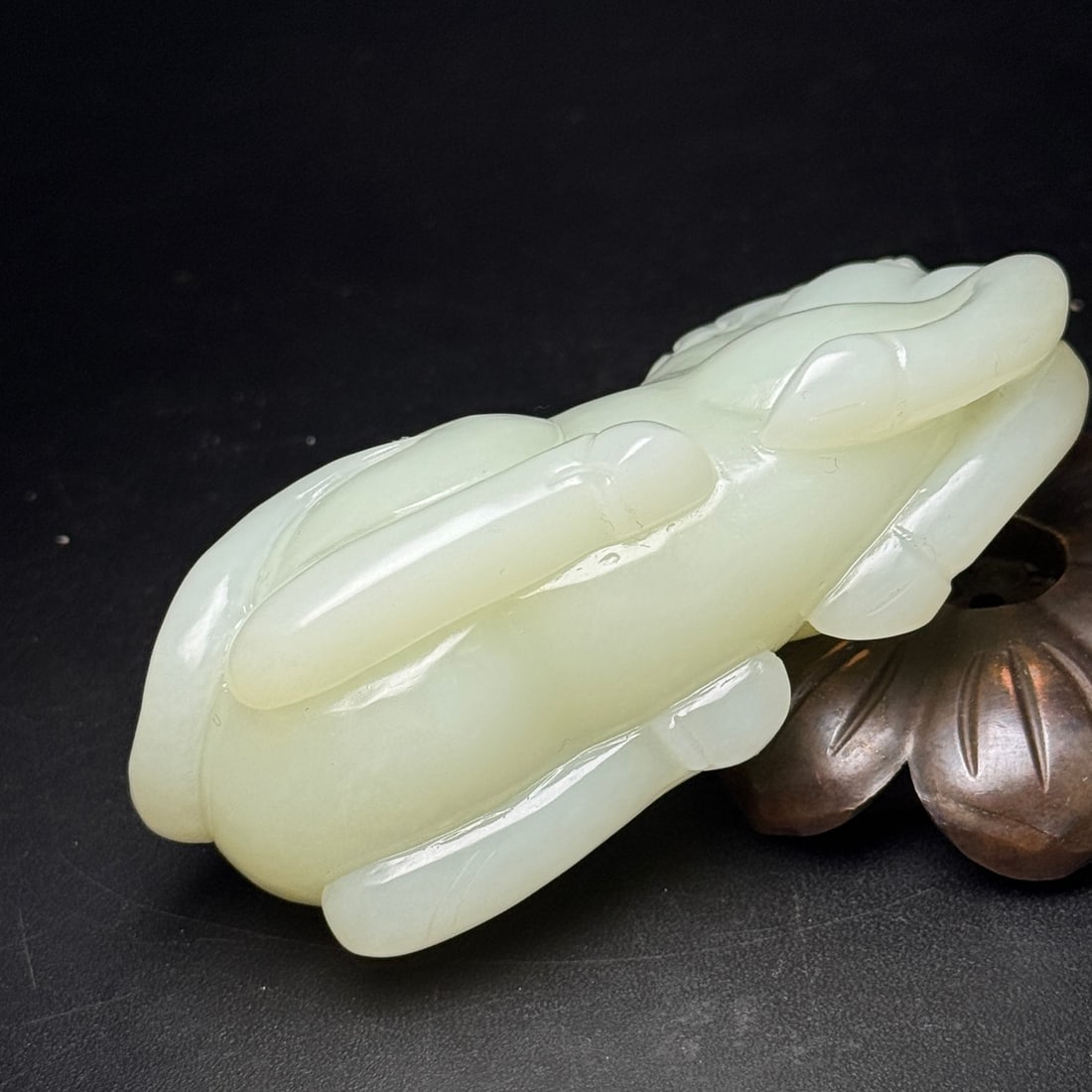 Chinese Hetian Jade Carved Horse Monkey Statue - 5