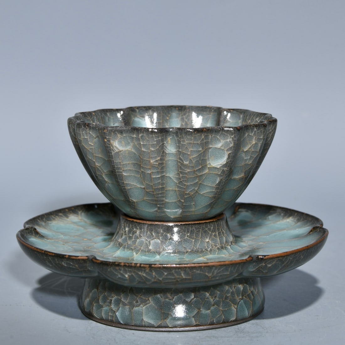 A Pair Chinese Guan Kiln Porcelain Cup - 2