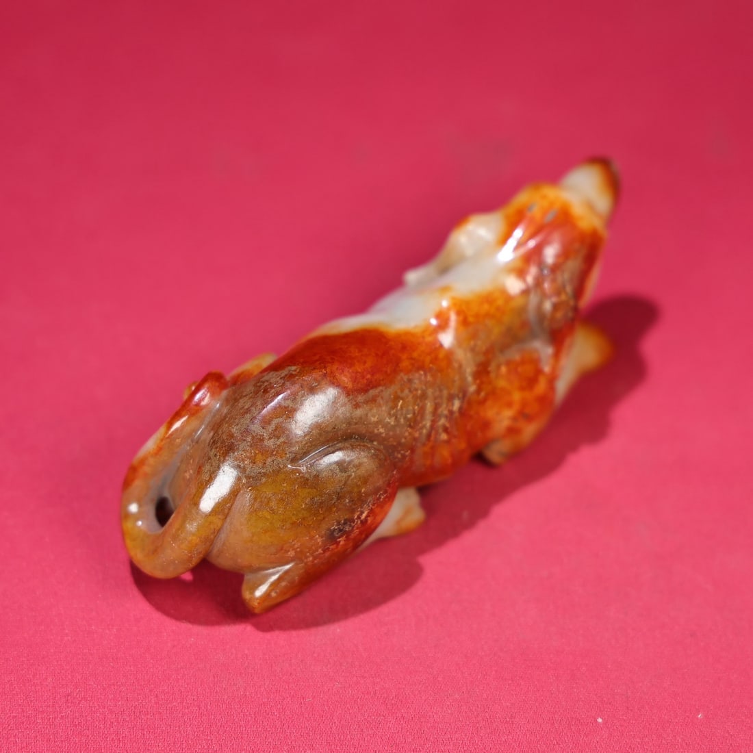 Old Chinese Hetian Jade Foo Dog Statue - 4