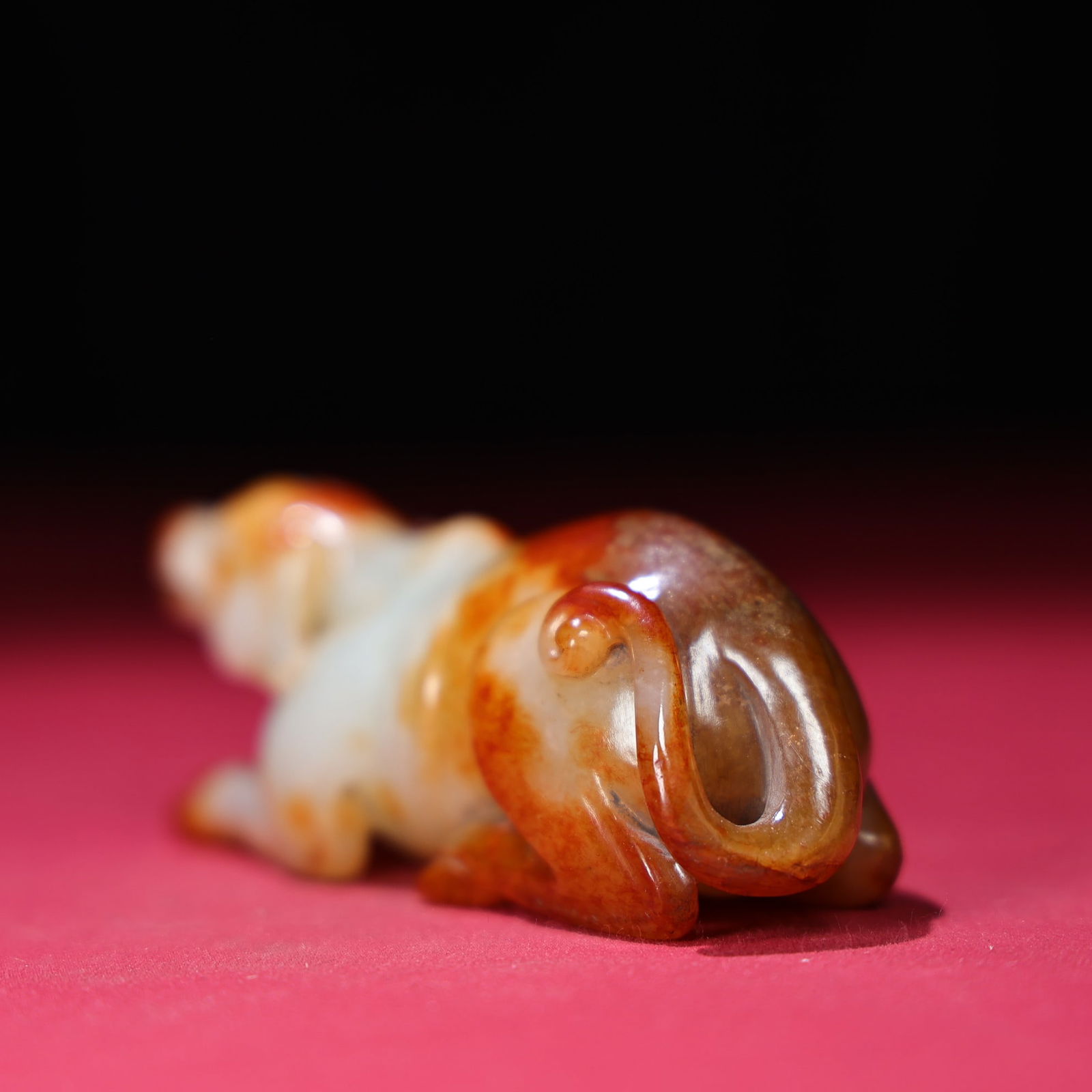 Old Chinese Hetian Jade Foo Dog Statue - 5