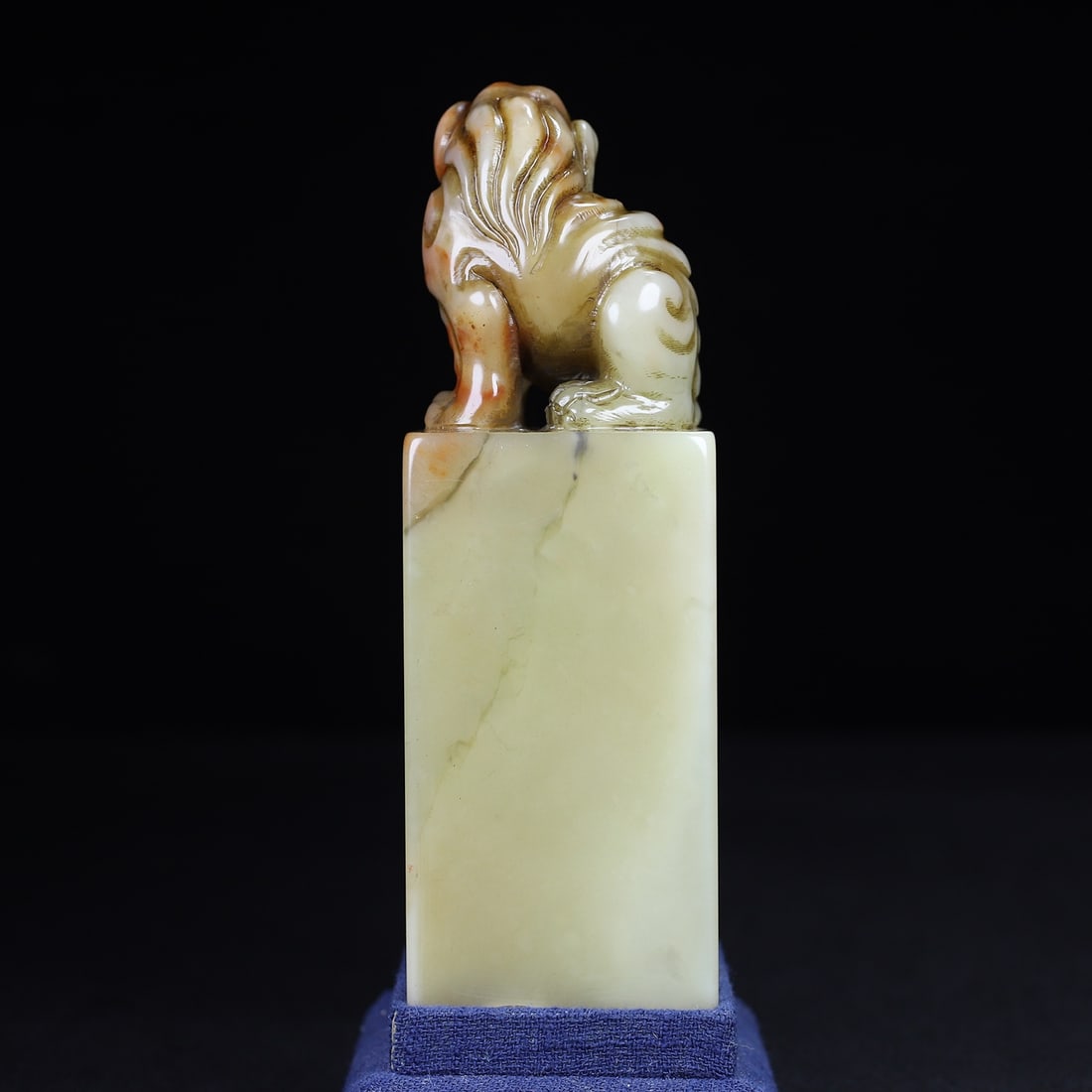 Old Chinese Shoushan Stone Elephant Seal Statue - 8