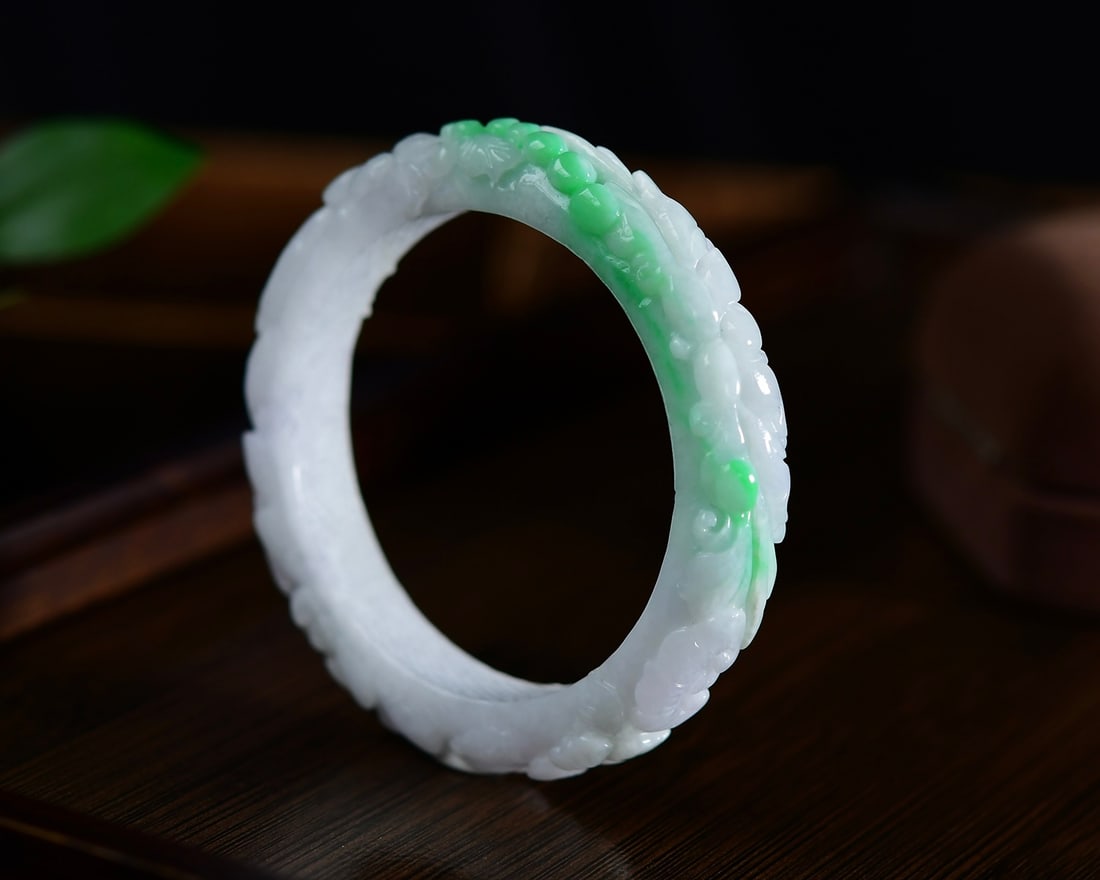 A Set Natural Jadeite Pendant & Bracelet with Certificate - 3