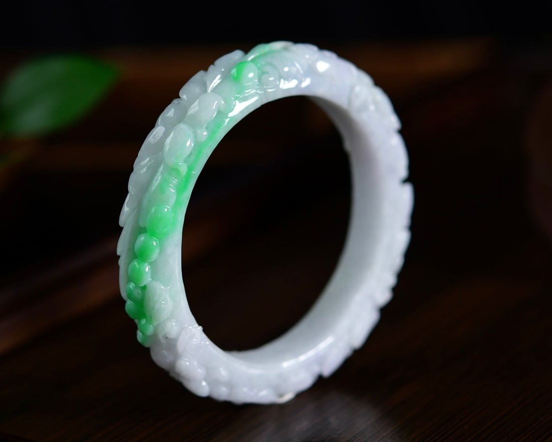 A Set Natural Jadeite Pendant & Bracelet with Certificate - 7