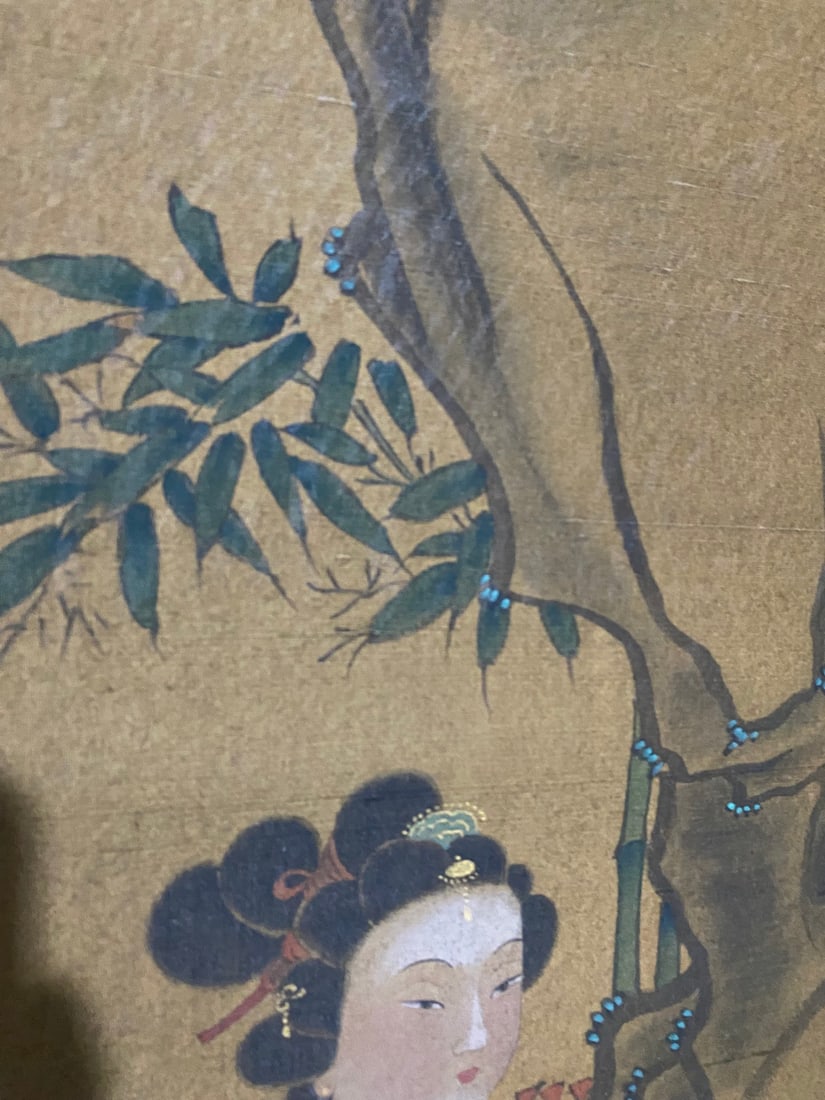 Chinese Watercolour On Silk Figure Design Painting - 6