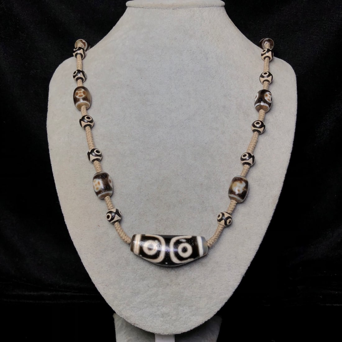 Tibetan Eight Eyes DZI Agate Necklace - 5