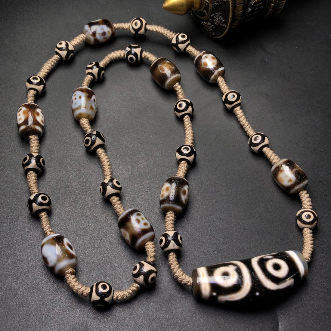 Tibetan Eight Eyes DZI Agate Necklace - 9