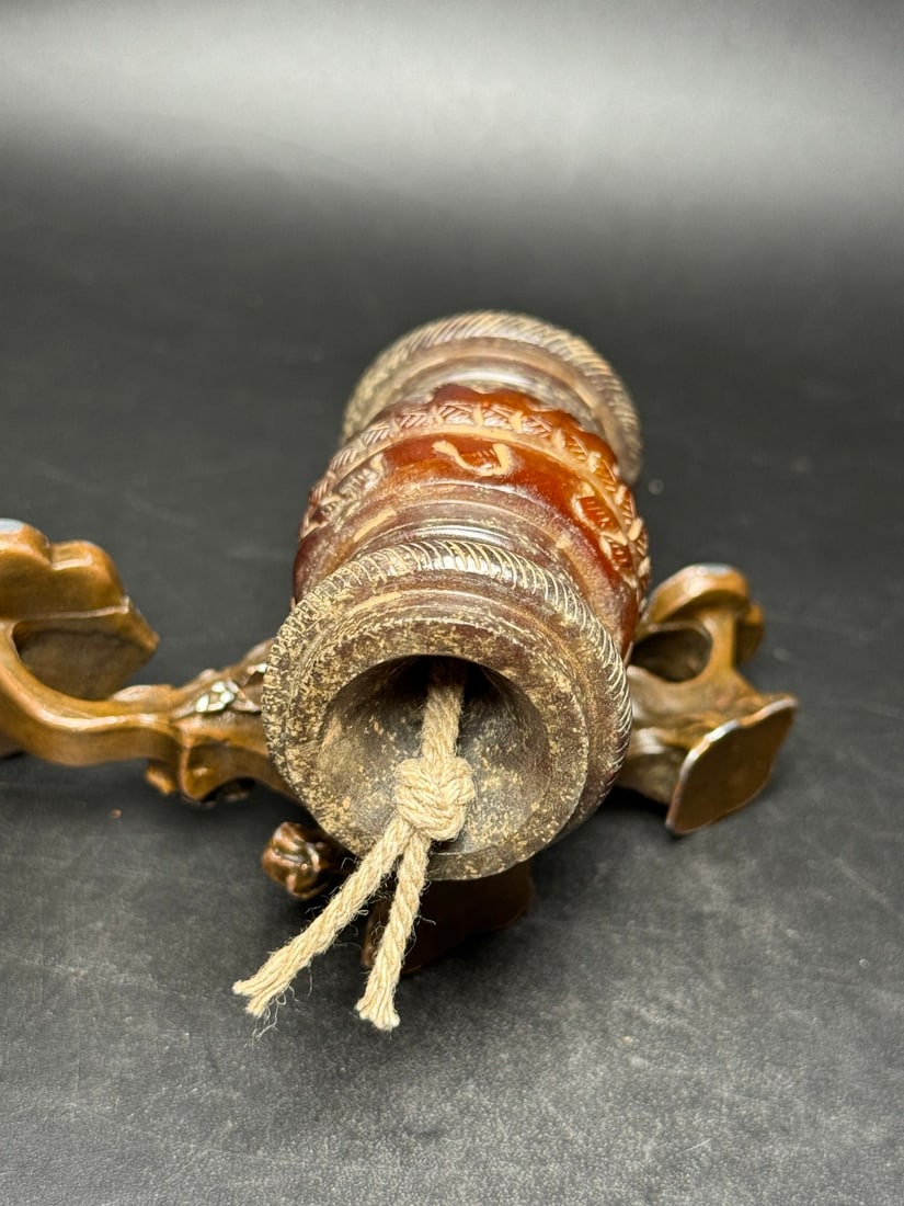 Old Chinese Hetian Jade Pendant - Lezi - 5