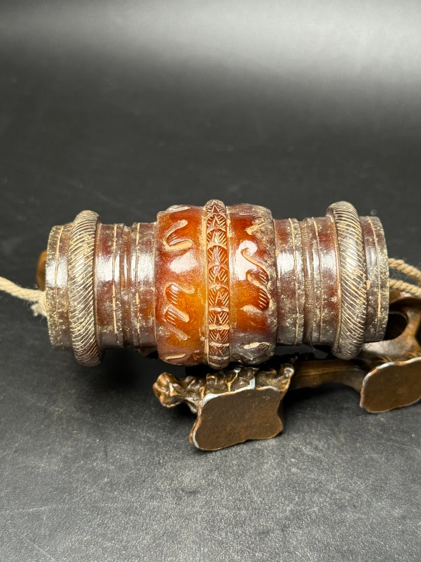 Old Chinese Hetian Jade Pendant - Lezi - 6