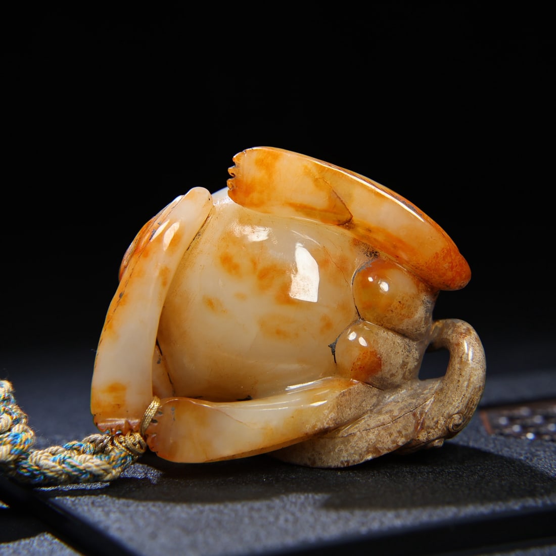Old Chinese Hetian Jade Lion Beast Pendant - 7