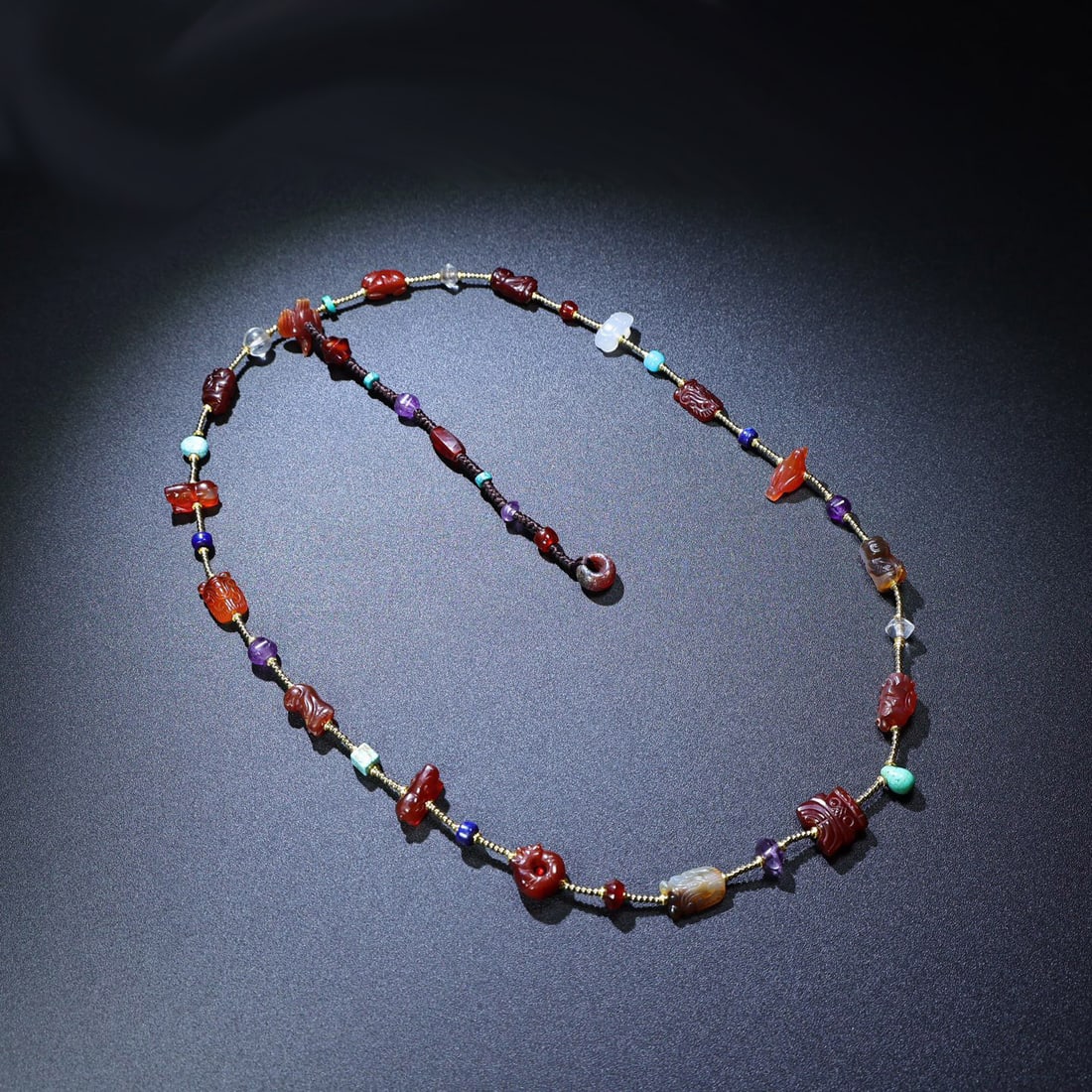 Hand knitting Agate Necklace (1 of 9)