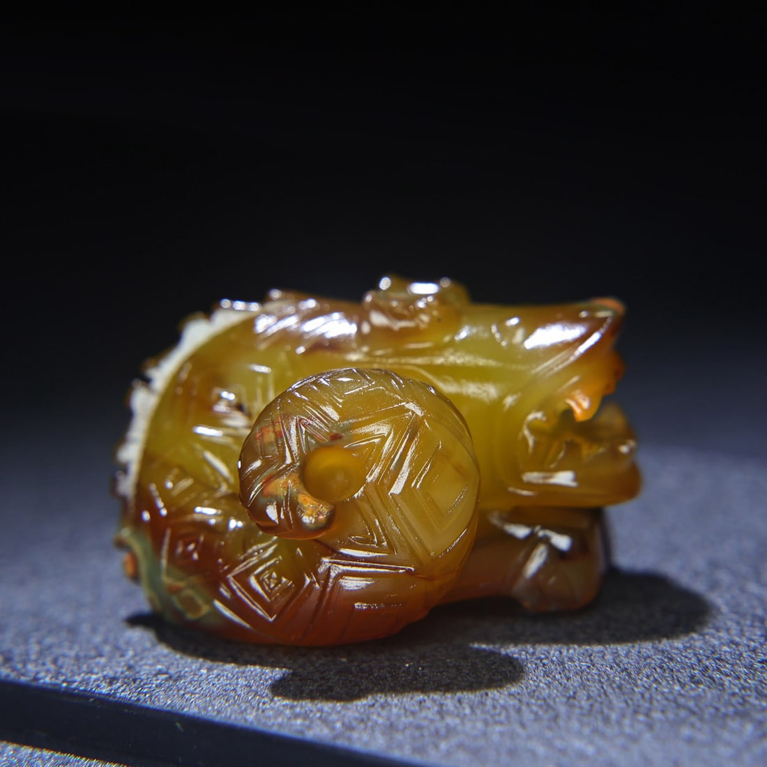 Old Chinese Agate Dragon Statue (1 of 9)