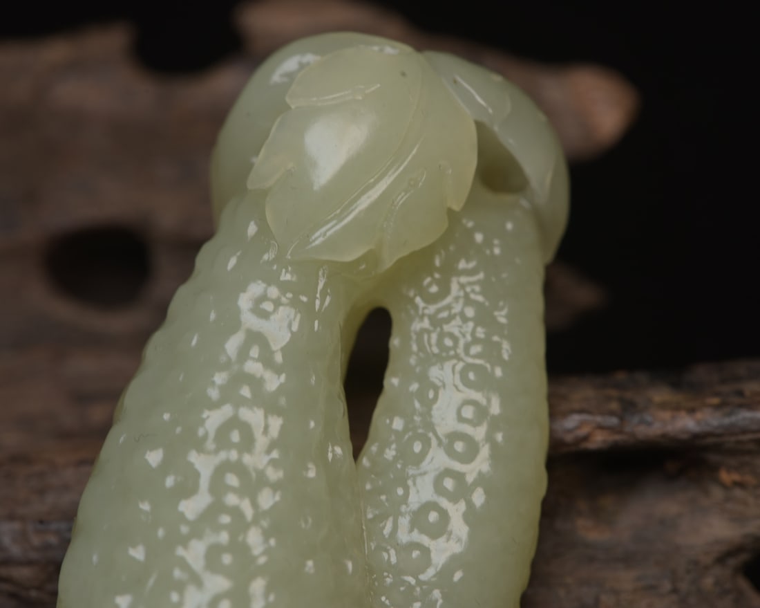 Chinese Hetian Jade Melon Pendant - 6