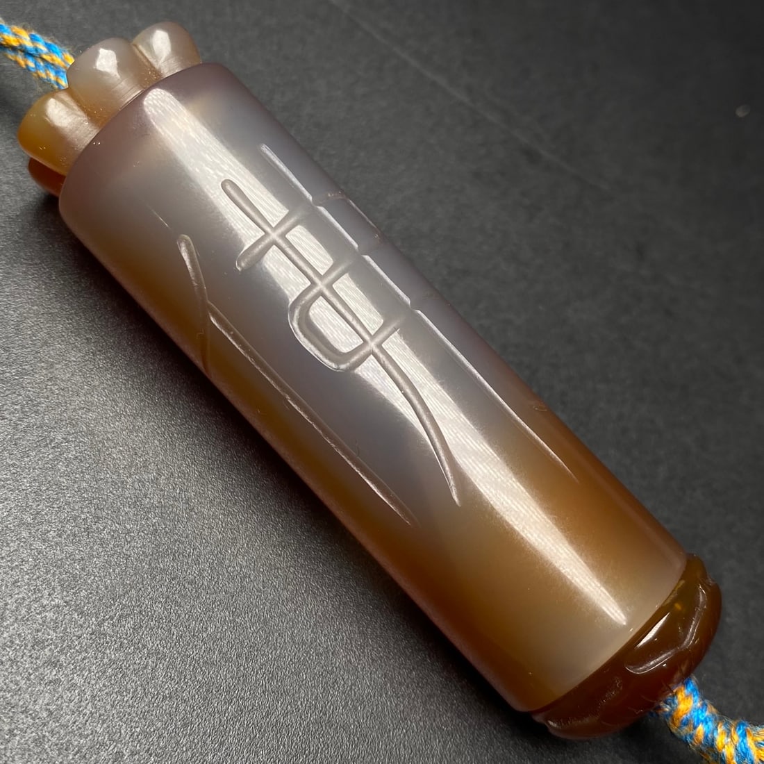 Chinese Agate Turn Heart Buddha Pendant - 2