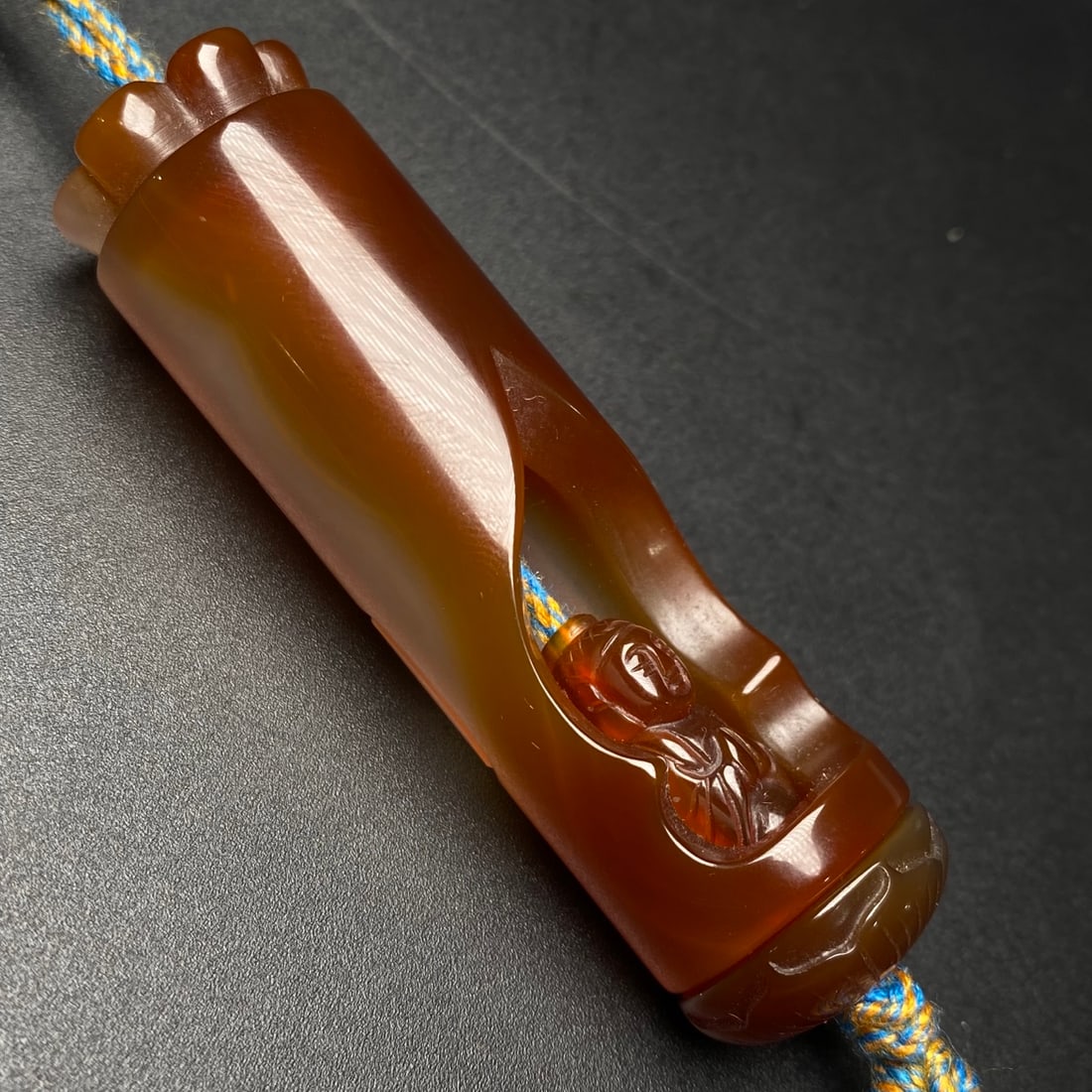 Chinese Agate Turn Heart Buddha Pendant - 3