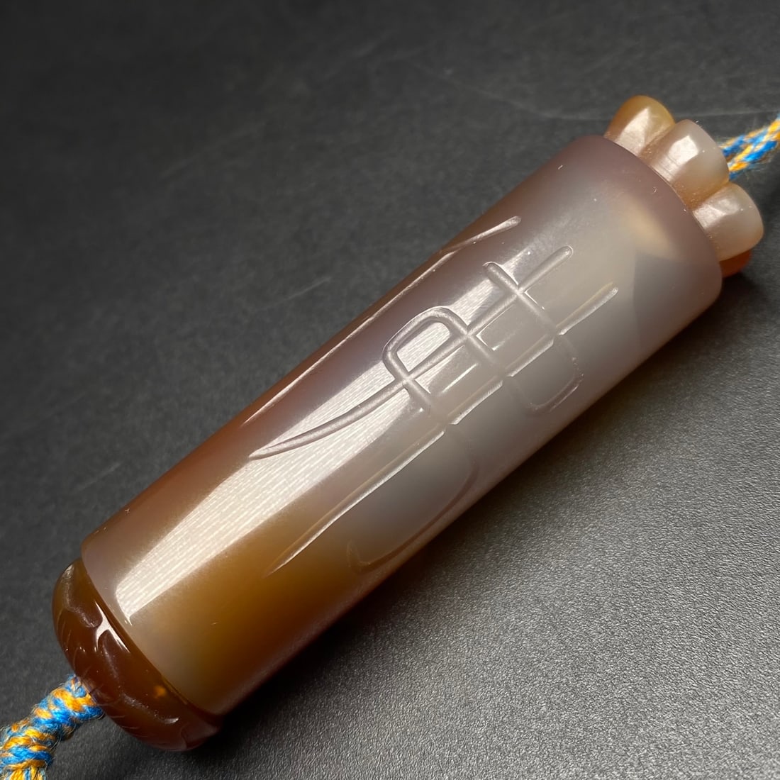 Chinese Agate Turn Heart Buddha Pendant - 4