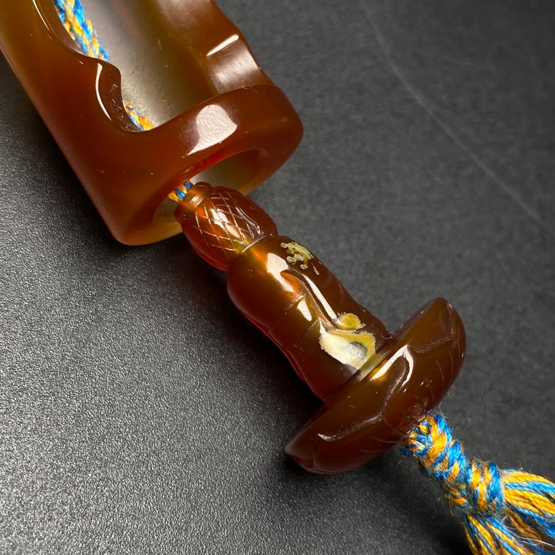 Chinese Agate Turn Heart Buddha Pendant - 7