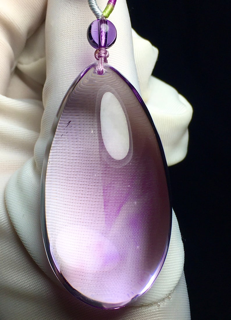 Natural Amethyst Water-drop Pendant with Certificate (1 of 8)